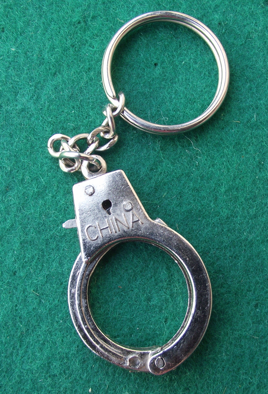 Vintage Working Handcuffs BDSM Hand Restraints Keychain Keyring
