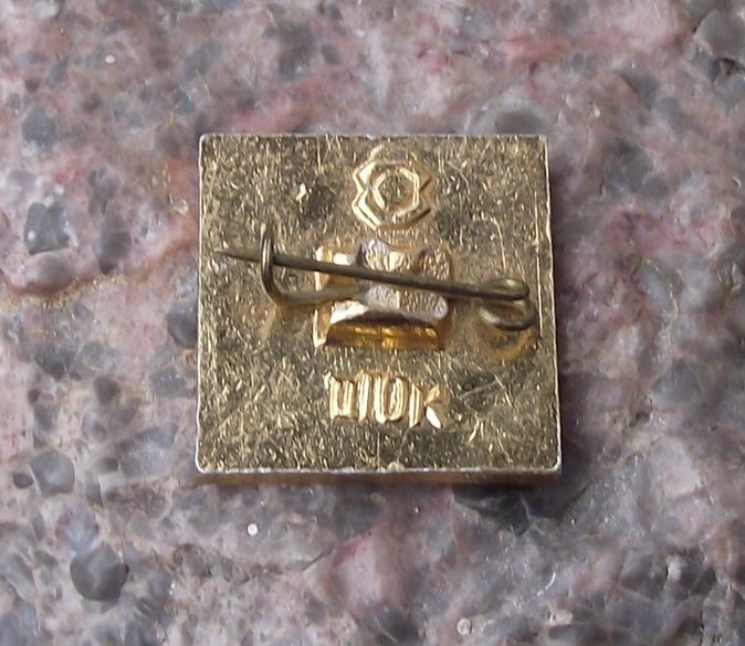 Vintage Soviet Union Chess Association White Knight Rook Pin Badge