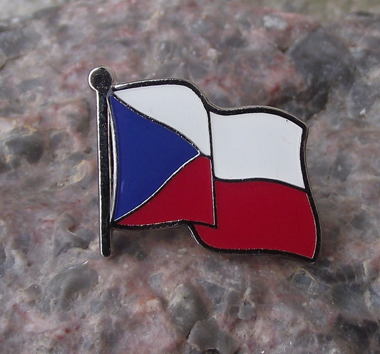 Modern Czech National Flag Czechia Czechoslovakia Pin Badge