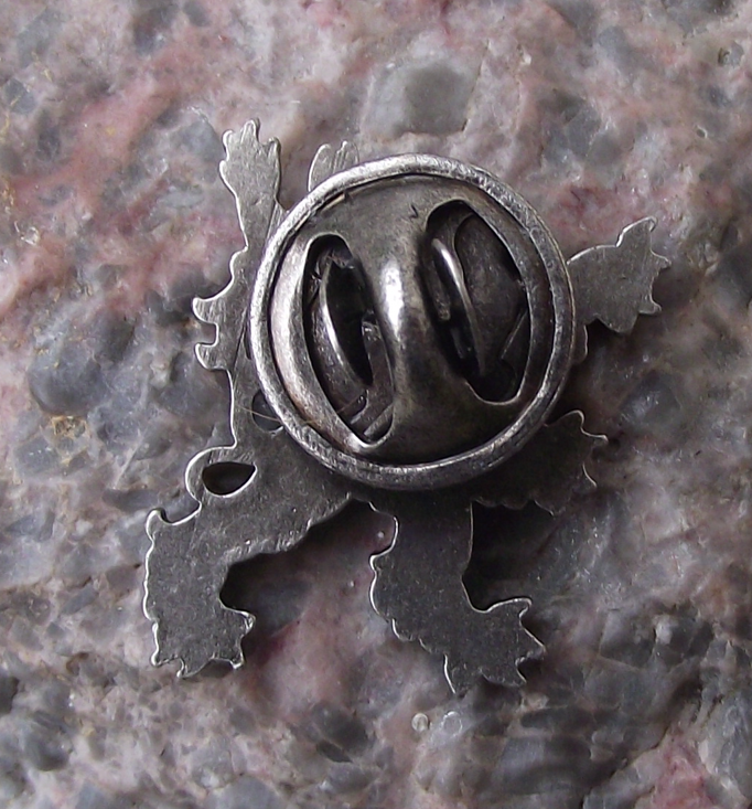 Large Czechoslovakia Rampant Lion National Coat of Arms Metal Pin Badge