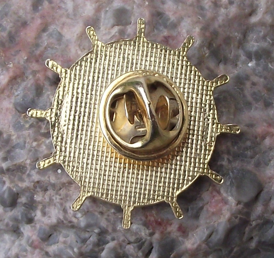 Baltic Cruise Ports Port of Stockholm Sweden Ship Boat Wheel Tie Pin Badge