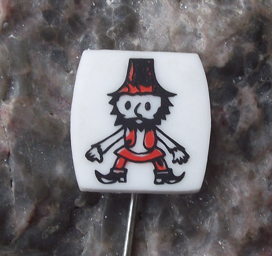 Vintage Vecernicek Czech Cultural Icon Rumcajs Cartoon Pin Badge