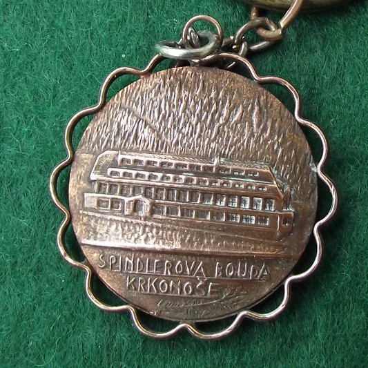 Vintage Krkonoše God Forest Guardian  Spindlerova Bouda Keychain Keyring