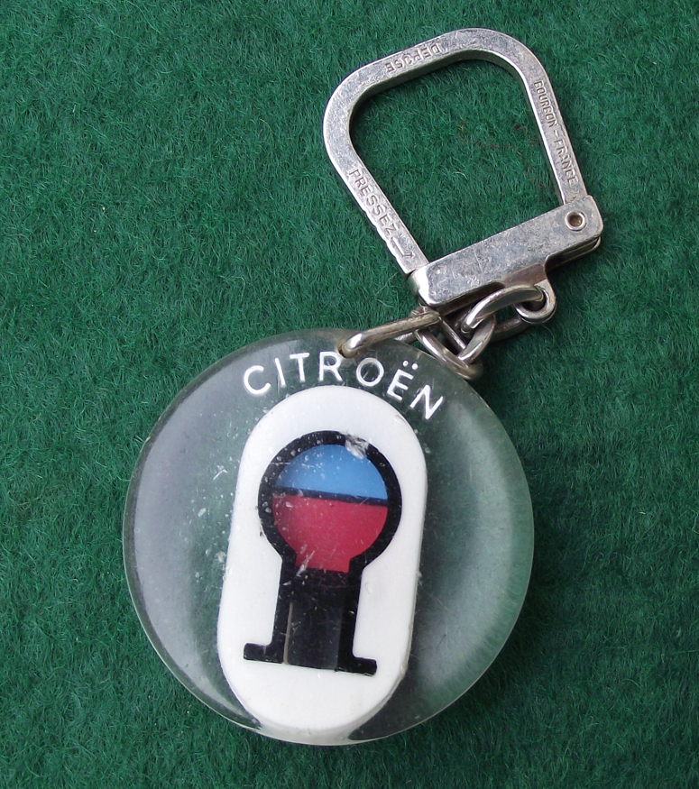 Vintage Citroen Keychain Keyring