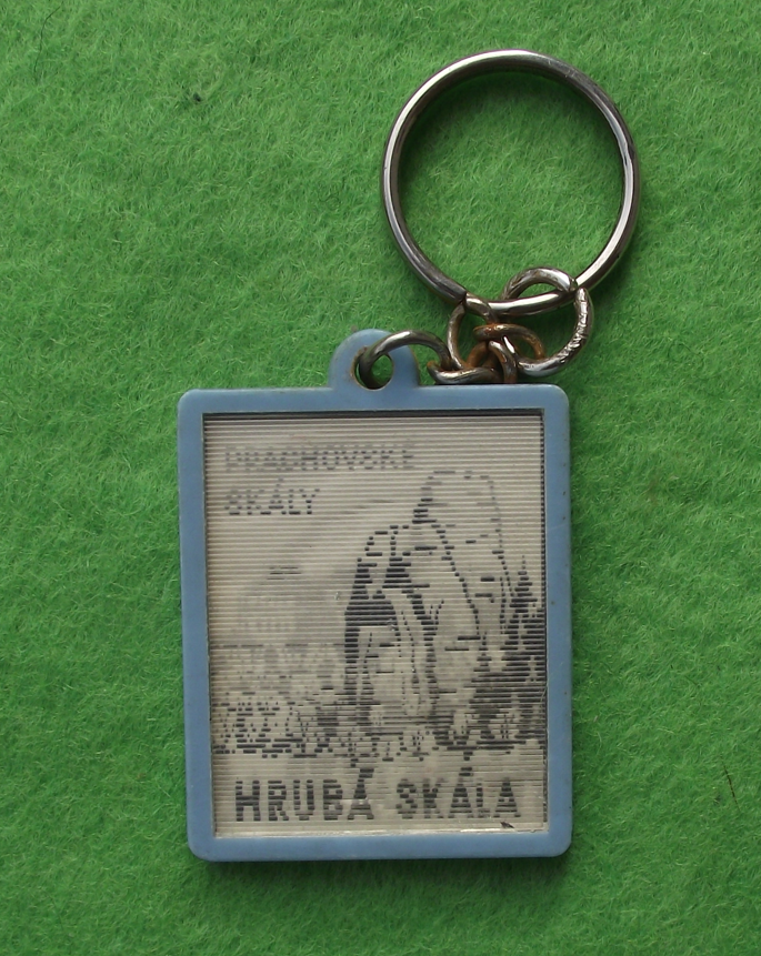 Vintage Hruba Skala Prachov Rocks Tourist Keychain Keyring
