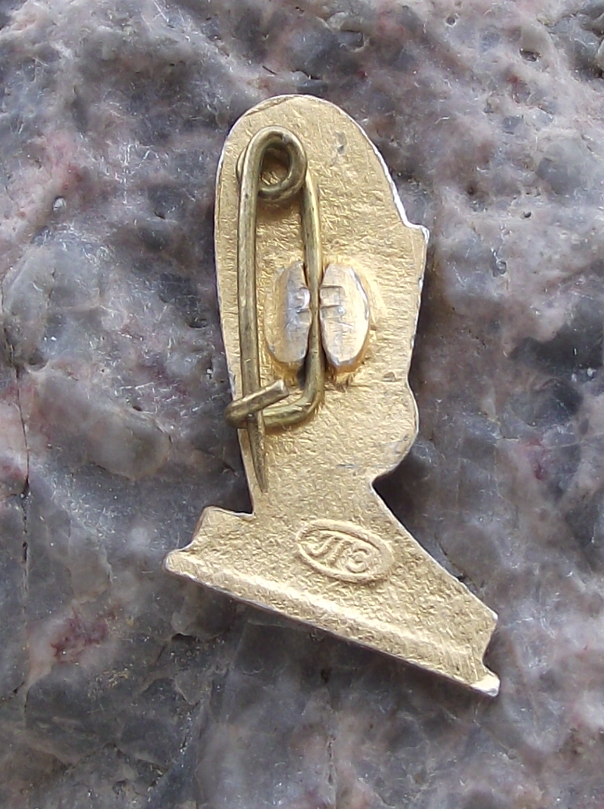 Vintage Vostok 1 Red Rocket Orbiting Earth and Russia CCCP Pin Badge