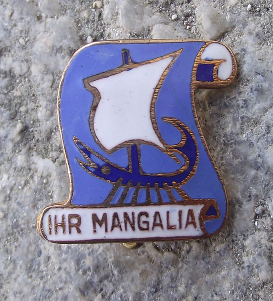 Vintage IHR Mangalia Hotels and Restaurant Association Romania Ship Pin Badge