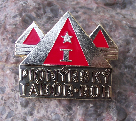 Vintage Pioneer Czech Pionyr Youth Camping Award Stage 1 Tents ROH Pin Badge