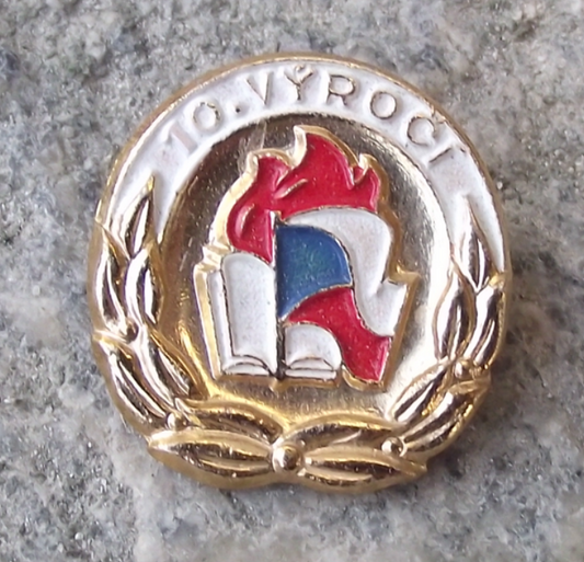 1959 CSSR Czech Pioneer Scout Youth Group 10th Anniversary Pin Badge