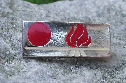 Vintage Pioneer Czech Scouts Flame of Independence Stage 3 Pin Badge