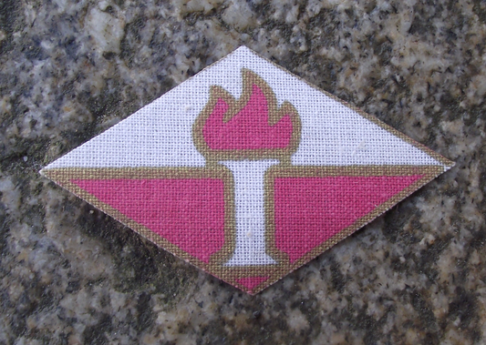 Vintage Pioneer Czech Pionyr Youth Flaming Torch Fabric Patch Award Badge