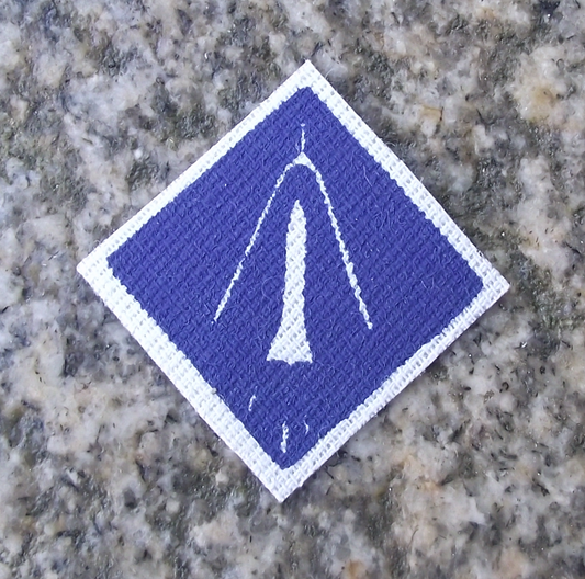 Vintage Pioneer Czech Pionyr Youth Blue Rocket Compass Patch Award Badge