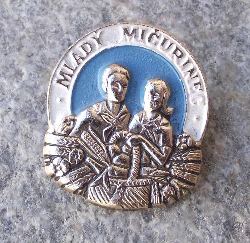 Young Michurin Czechoslovakia CSSR Youth Biologist Pioneer Award Pin Badge