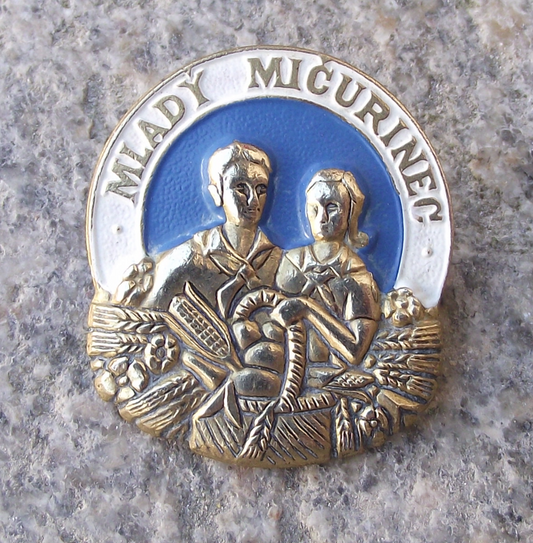 Young Michurin Czechoslovakia CSSR Youth Biologist Pioneer Award Pin Badge