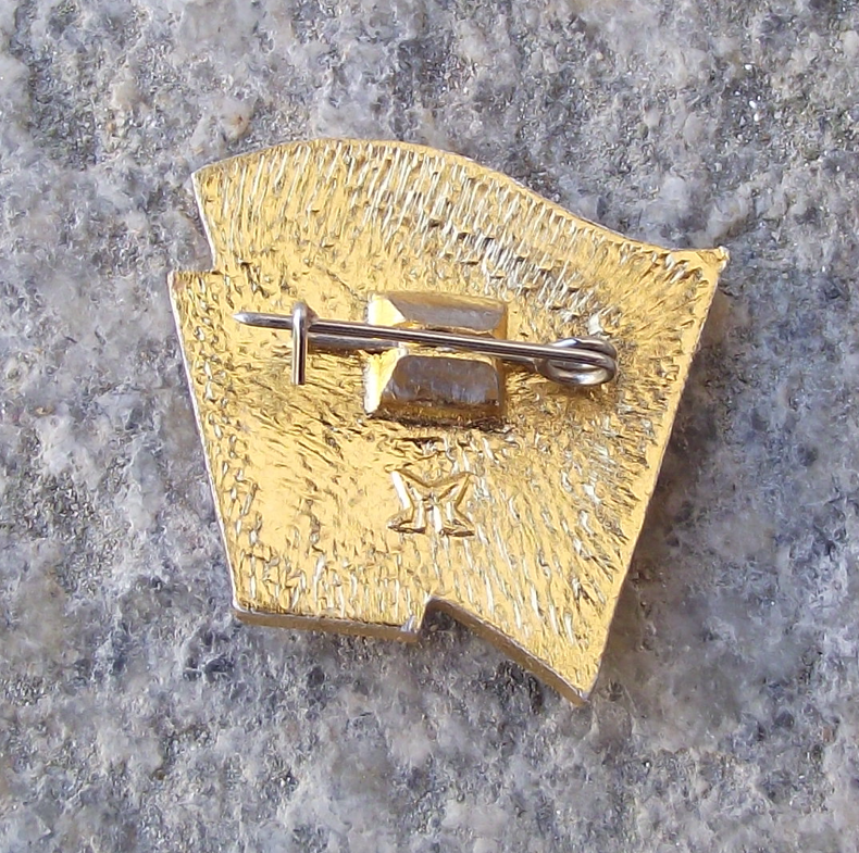 Vintage Always Ready Prepared Slogan Soviet Pioneer Lenin Flames Flag Pin Badge