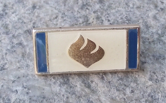 Vintage Pioneer Czech Scouts White Flame Ribbon Award Pin Badge