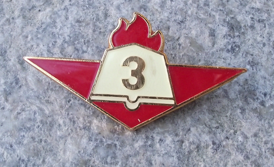 Vintage Czech Pioneer Pionyr Youth Association Book Grade 3 Pin Badge