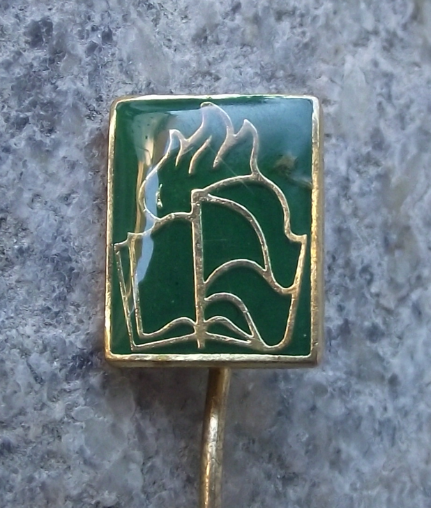 Vintage Czechoslovakia Pioneer Youth Group Movement Official Logo Pin Badge
