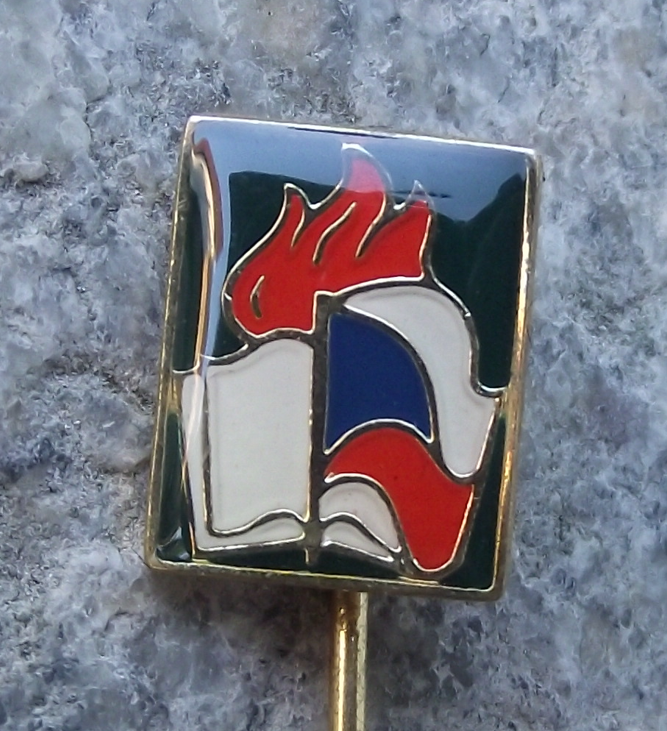 Vintage Czechoslovakia Pioneer Youth Group Movement Official Logo Pin Badge