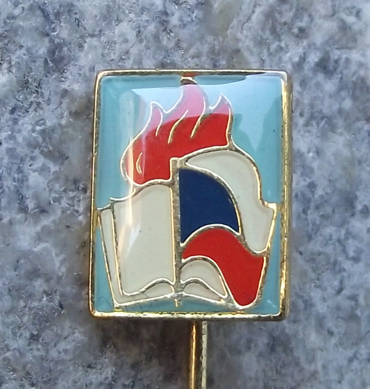 Vintage Czechoslovakia Pioneer Youth Group Movement Official Logo Pin Badge
