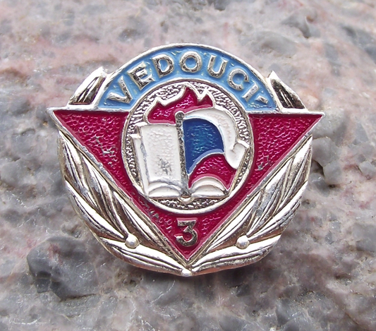 Vintage Czech Pioneer Scout Youth Group Troop Leader Grade 3 Pin Badge