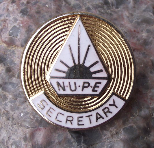 Vintage National Union of Public Employees UK Trade Union Secretary Pin Badge