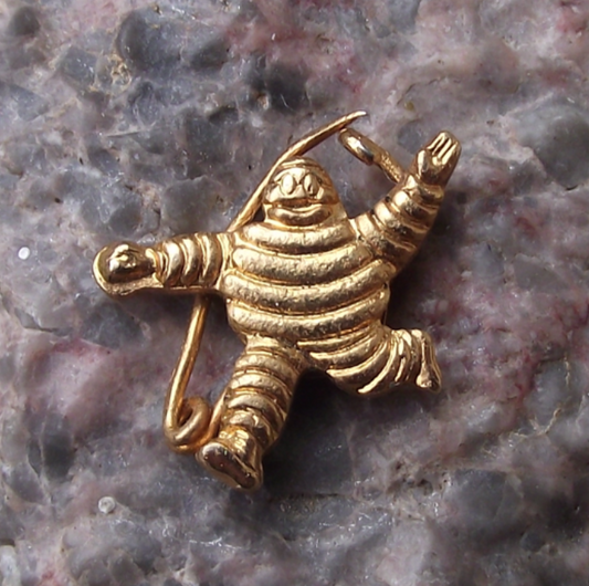 Vintage Michelin Man French Tyre Manufacturer Logo Pin Badge