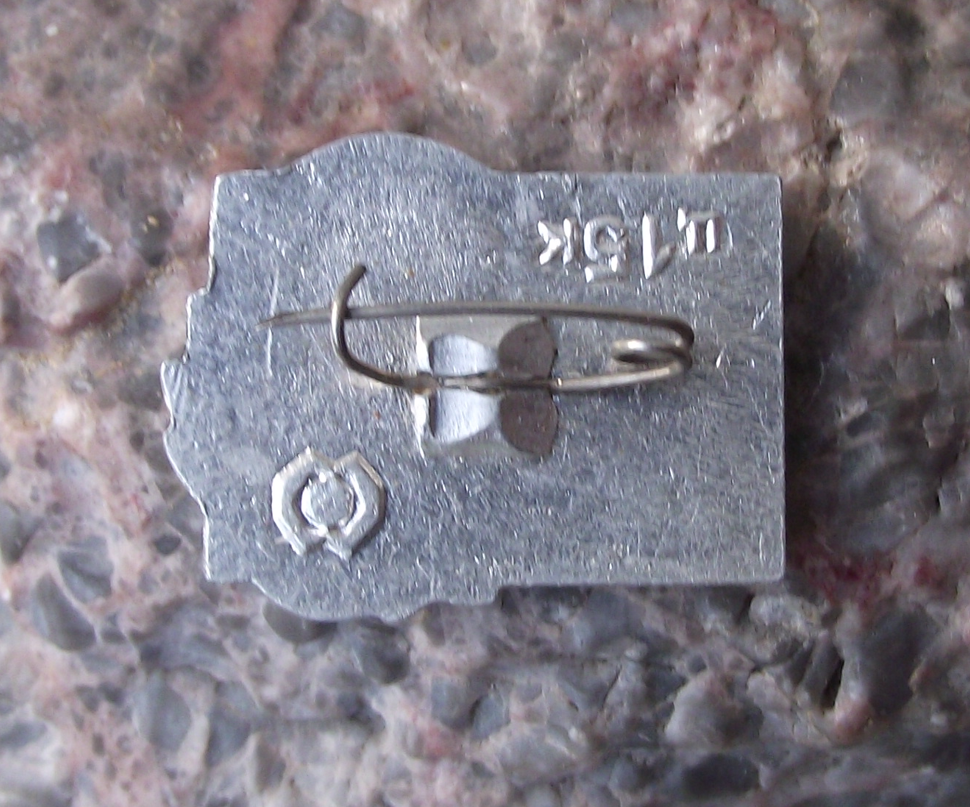 Vintage Taras Shevchenko Soviet Union Ukrainian Poet Laurel Leaves Pin Badge