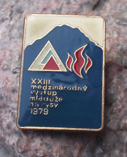1979 MVMR 23rd International Ascent of Rysy Mountain Youth Pin Badge