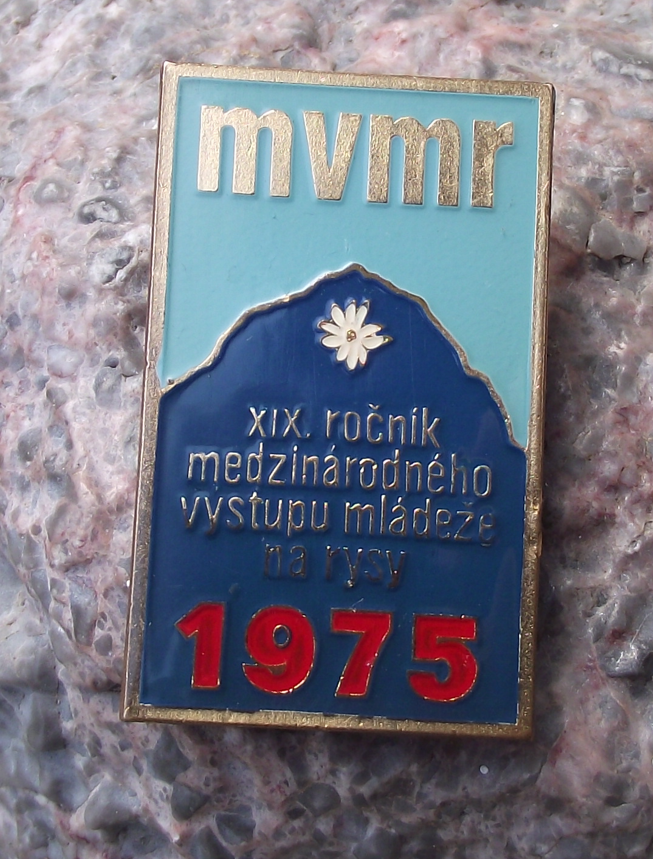 1975 MVMR 19th International Ascent of Rysy Mountain Youth Pin Badge