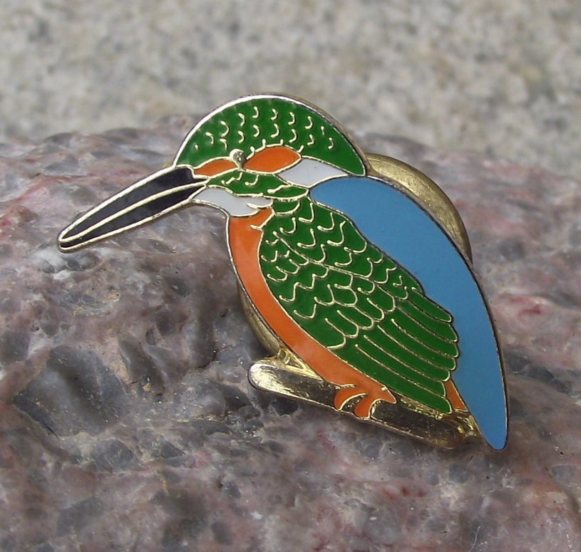 European Kingfisher Riverside Water Bird Pin Badge - Badgecrazy