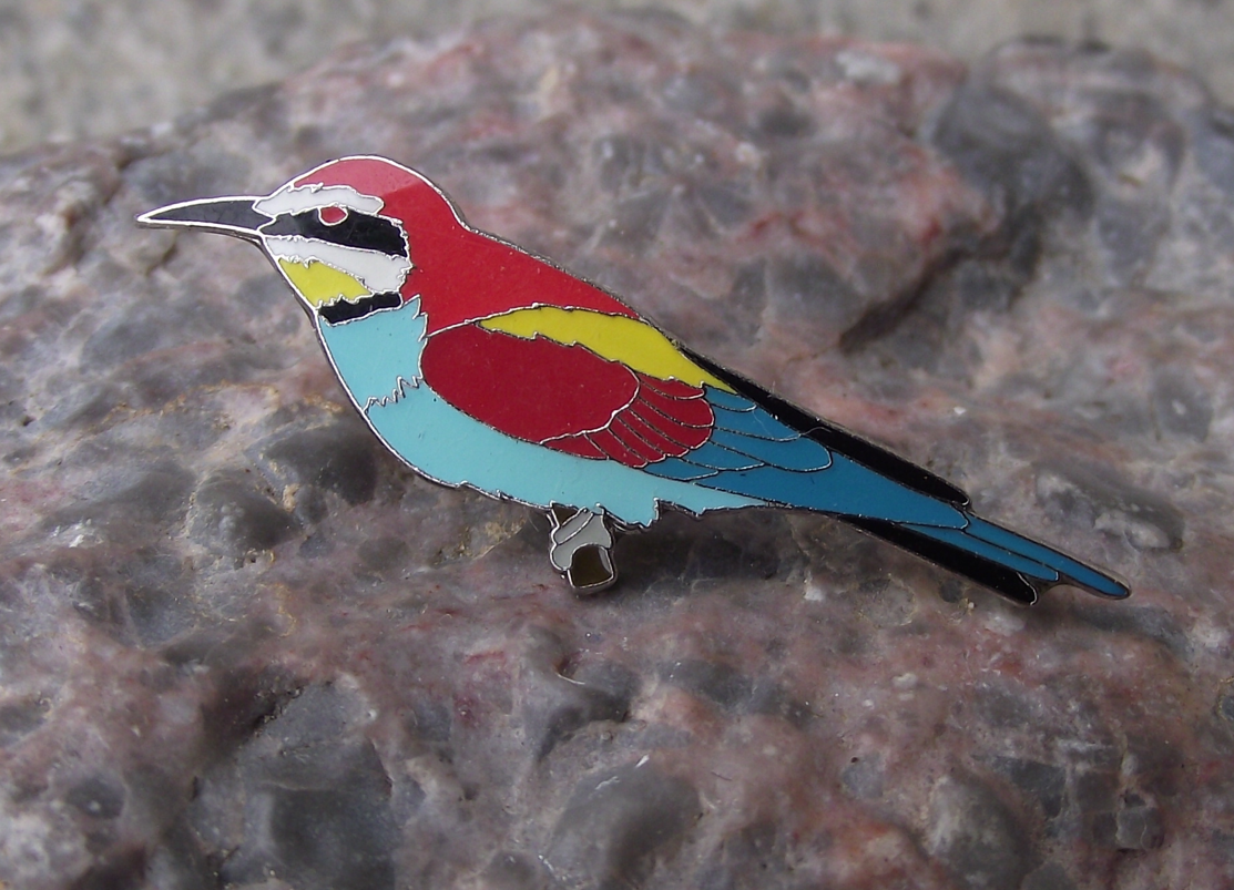 European Bee Eater Insect Eating Migratory Bird Pin Badge - Badgecrazy