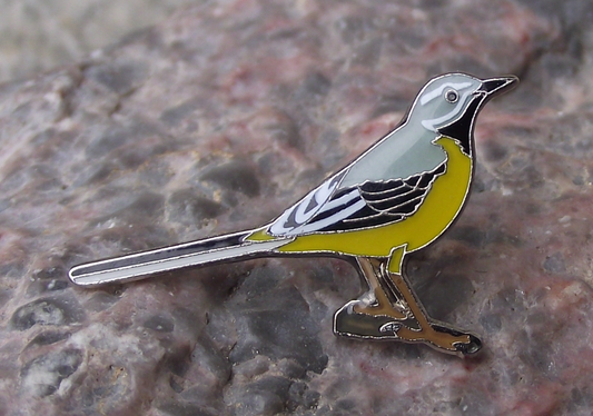 Western Yellow Wagtail Garden Meadow Bird Pin Badge