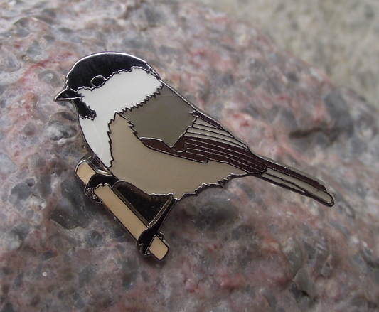 European Willow Tit Garden Table Bird Pin Badge - Badgecrazy