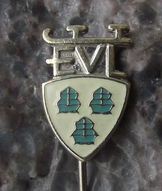 Vintage Eislaufverein EV Landshut EVL Germany Ice Hockey Supporters Pin Badge