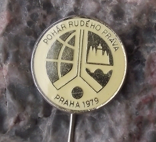 1979 Rude Pravo Ice Hockey Cup Tournament Prague Pin Badge