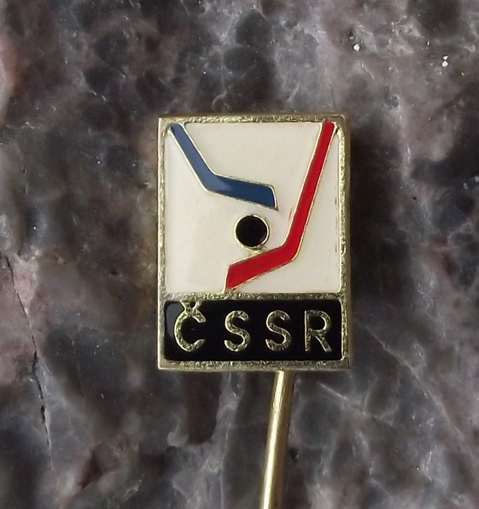 Vintage CSSR Ice Hockey Association Czechoslovakia Official Logo Pin Badge - Badgecrazy