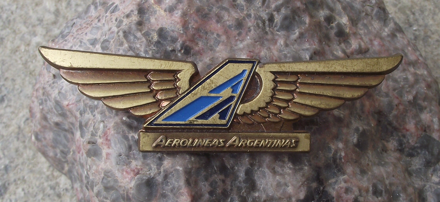 Rare Vintage Aerolineas Argentinas Argentina Airways Pilot Wings Pin Badge - Badgecrazy