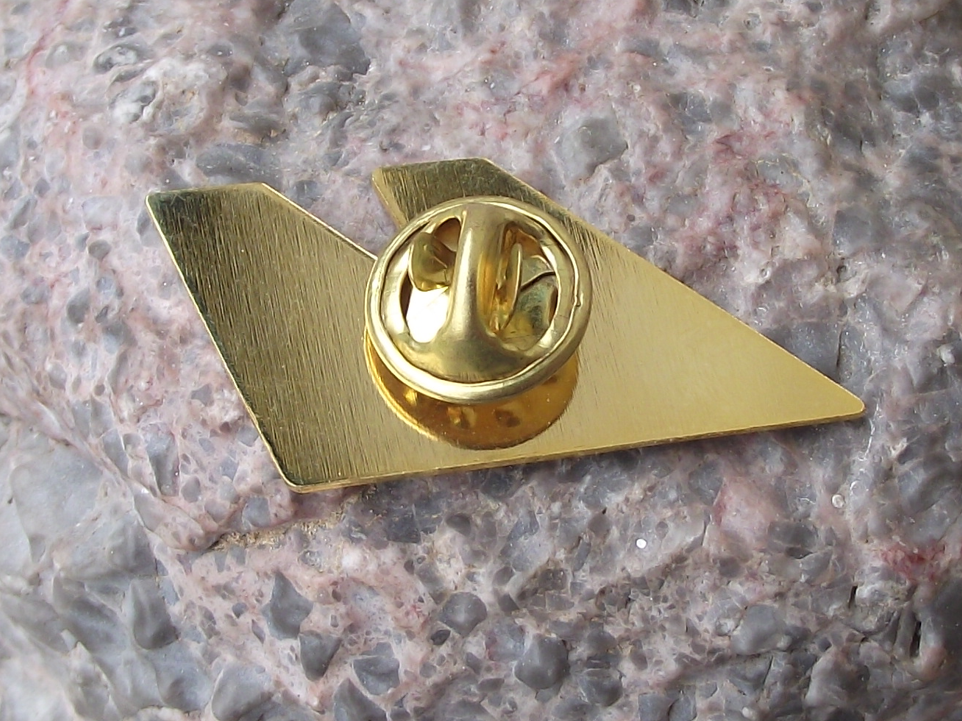 Vintage Lufthansa German and Thai Airways Airlines Tail Fins Pin Badge - Badgecrazy