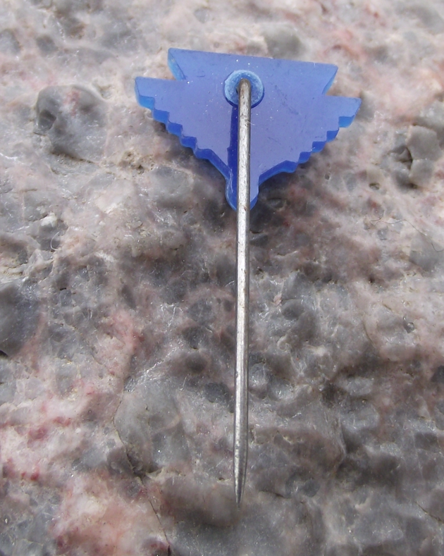 Vintage Rudy Letov Czech Aircraft Factory Plastic Winged Sword Logo Pin Badge - Badgecrazy