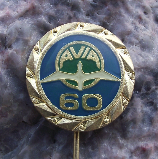 1979 AVIA Aviation Aircraft Truck Company 60th Anniversary Flying Bird Pin Badge - Badgecrazy