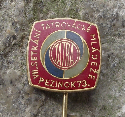 1973 Tatra 7th Meeting of Czech Youth Pezinok Slovakia Pin Badge - Badgecrazy