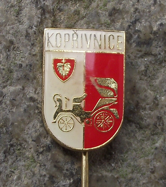 Vintage Tatra Kopřivnice Birthplace of the Motor Car City Crest Pin Badge - Badgecrazy