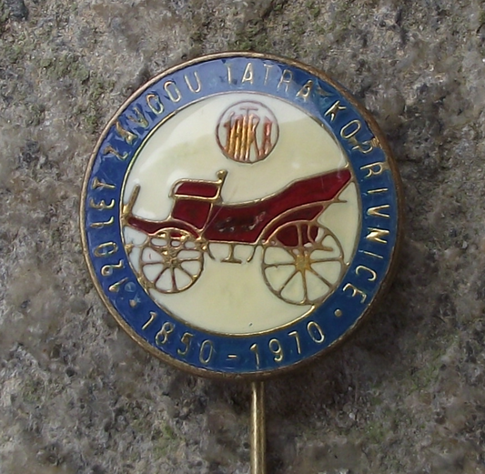1970 Tatra 120th Anniversary Kopřivnice Factory Pin Badge - Badgecrazy
