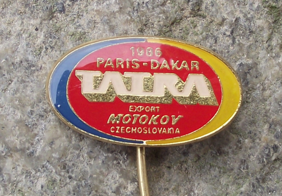 1986 Tatra Motokov Czechoslovakia Paris Dakar Rally Support Pin Badge - Badgecrazy