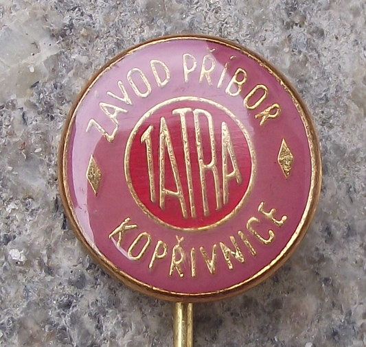 Vintage Tatra Vehicles Car Factory Pribor Koprivnice Pin Badge - Badgecrazy