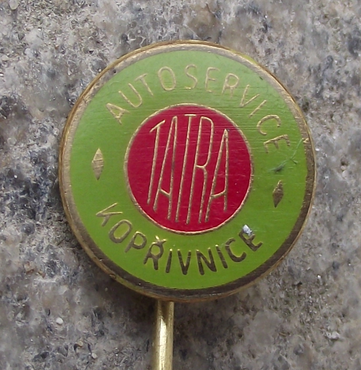 Vintage Tatra Vehicles Car Service AUTOSERVICE Koprivnice Pin Badge - Badgecrazy