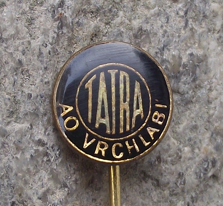 Vintage Tatra Vehicles Car Repair Facility AO Vrchlabí Garage Pin Badge - Badgecrazy