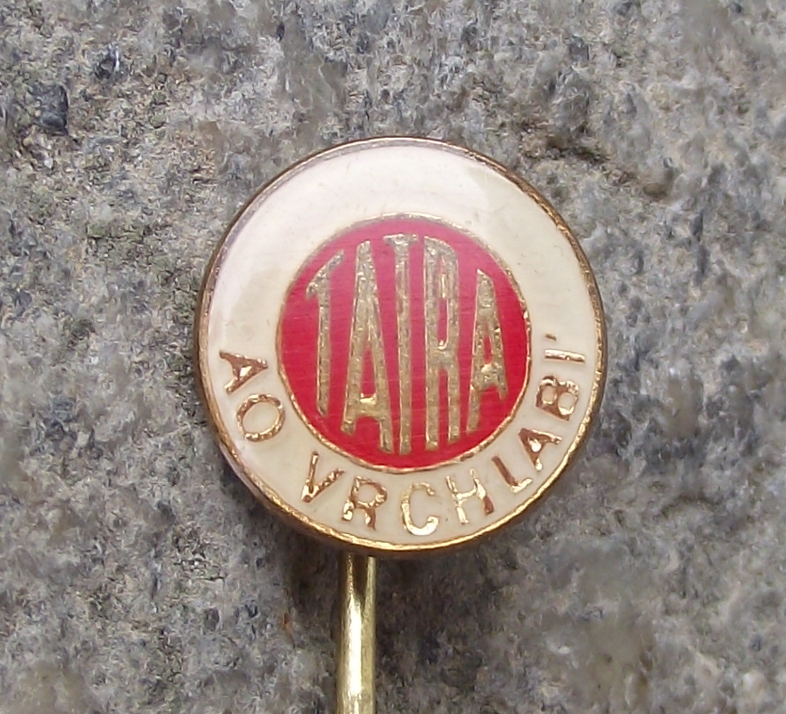Vintage Tatra Vehicles Car Repair Facility AO Vrchlabí Garage Pin Badge - Badgecrazy