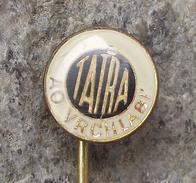 Vintage Tatra Vehicles Car Repair Facility AO Vrchlabí Garage Pin Badge - Badgecrazy